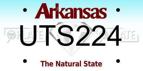 UTS224 Arkansas License Plate