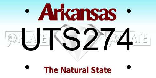 UTS274 Arkansas License Plate