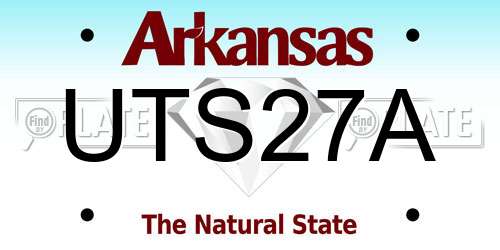 UTS27A Arkansas License Plate