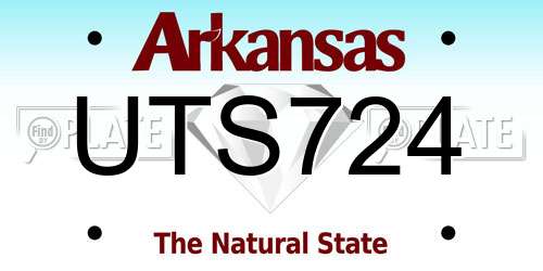 UTS724 Arkansas License Plate
