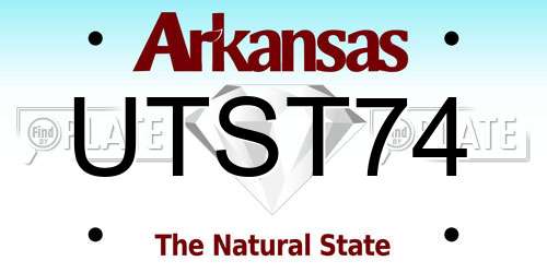 UTST74 Arkansas License Plate