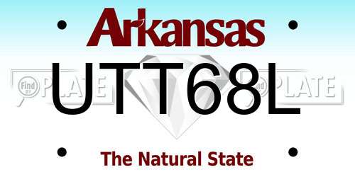 UTT68L Arkansas License Plate