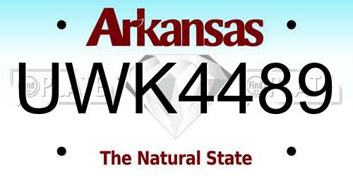 UWK4489 Arkansas License Plate