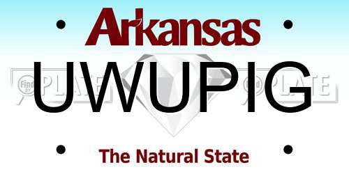 UWUPIG Arkansas License Plate