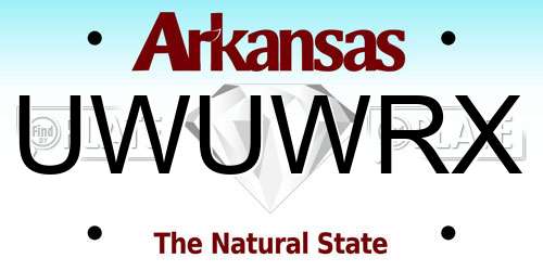 UWUWRX Arkansas License Plate