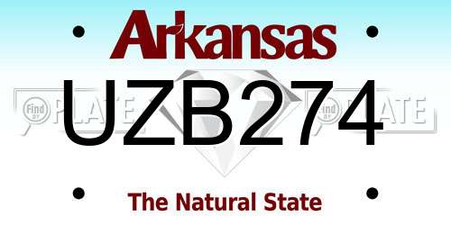 UZB274 Arkansas License Plate