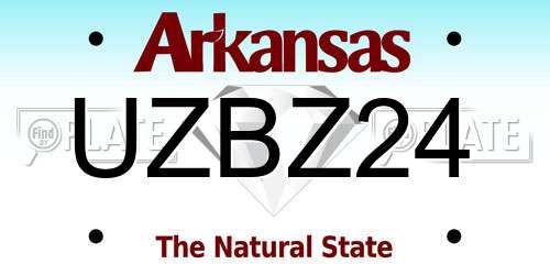 UZBZ24 Arkansas License Plate