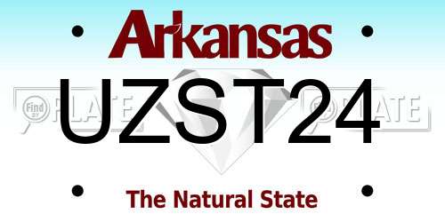 UZST24 Arkansas License Plate