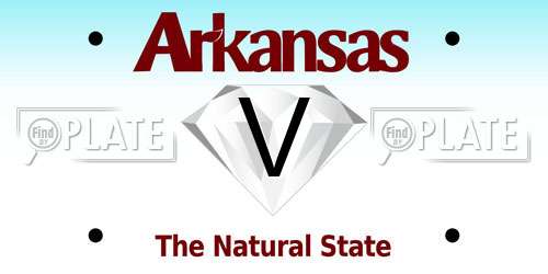 V Arkansas License Plate