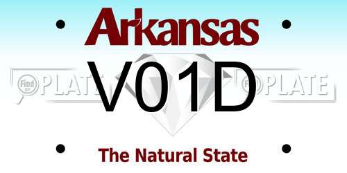 V01D Arkansas License Plate