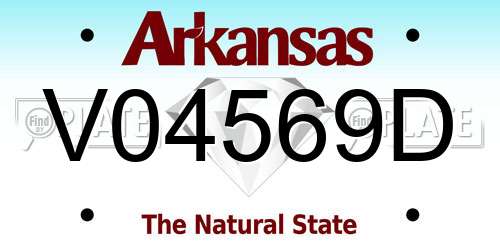 V04569D Arkansas License Plate