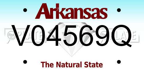 V04569Q Arkansas License Plate