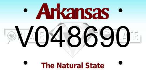 V048690 Arkansas License Plate