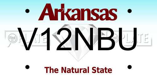 V12NBU Arkansas License Plate