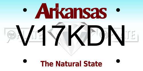 V17KDN Arkansas License Plate