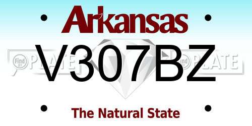 V307BZ Arkansas License Plate