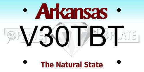 V30TBT Arkansas License Plate
