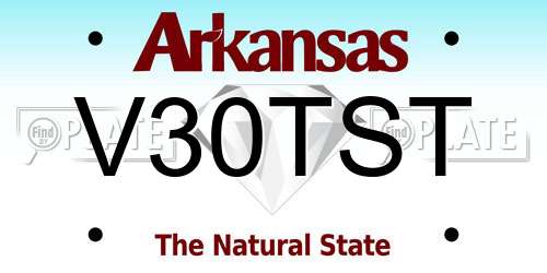 V30TST Arkansas License Plate