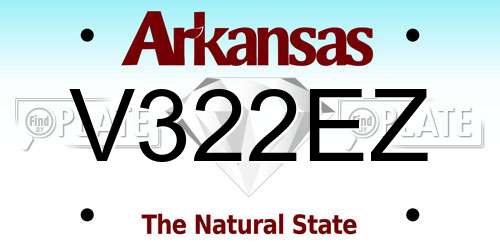 V322EZ Arkansas License Plate