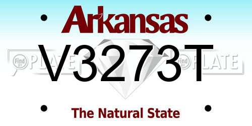 V3273T Arkansas License Plate