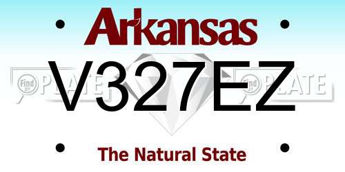 V327EZ Arkansas License Plate