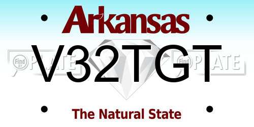 V32TGT Arkansas License Plate