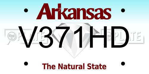 V371HD Arkansas License Plate