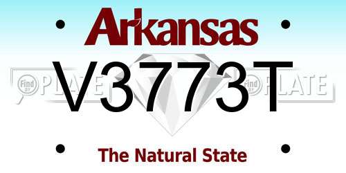 V3773T Arkansas License Plate