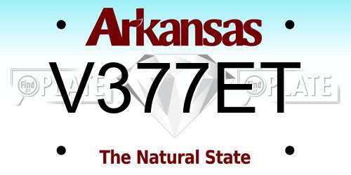 V377ET Arkansas License Plate