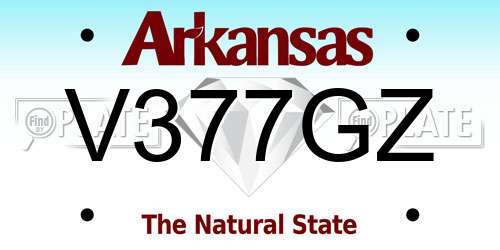 V377GZ Arkansas License Plate