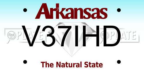 V37IHD Arkansas License Plate