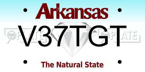 V37TGT Arkansas License Plate
