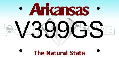 V399GS Arkansas License Plate