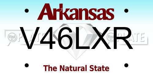 V46LXR Arkansas License Plate