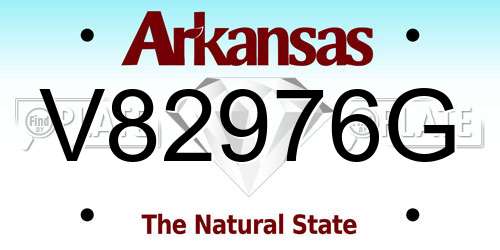 V82976G Arkansas License Plate