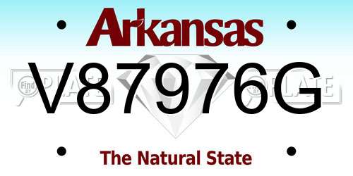 V87976G Arkansas License Plate