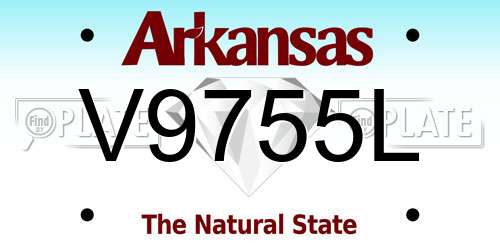 V9755L Arkansas License Plate