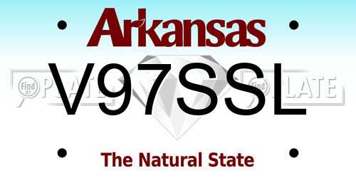 V97SSL Arkansas License Plate