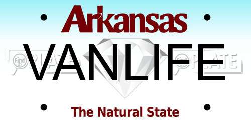 VANLIFE Arkansas License Plate
