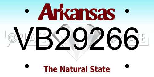 VB29266 Arkansas License Plate