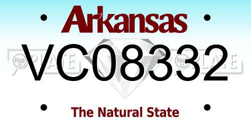 VC08332 Arkansas License Plate