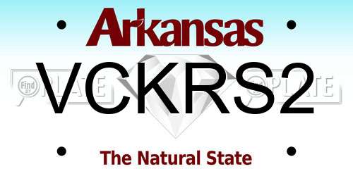 VCKRS2 Arkansas License Plate