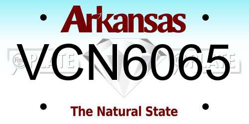 VCN6065 Arkansas License Plate