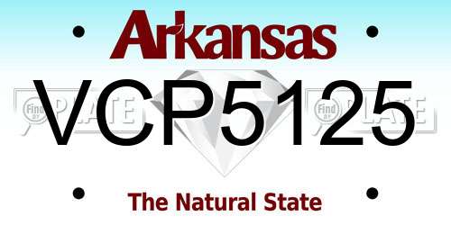 VCP5125 Arkansas License Plate
