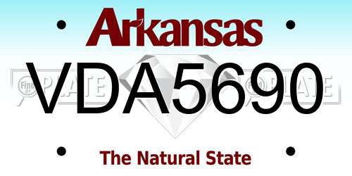 VDA5690 Arkansas License Plate