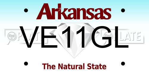 VE11GL Arkansas License Plate