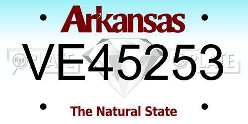 VE45253 Arkansas License Plate