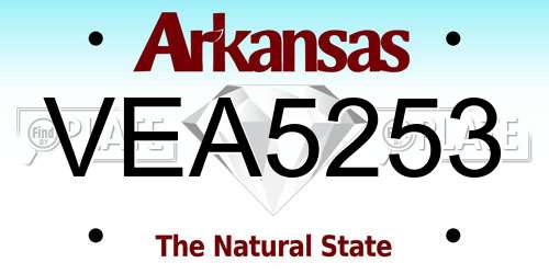 VEA5253 Arkansas License Plate