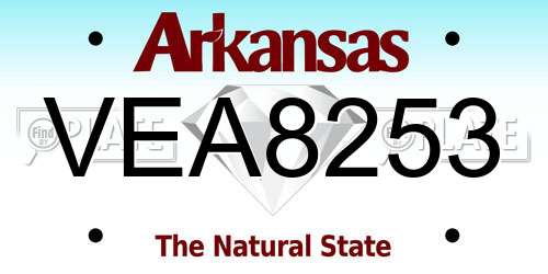 VEA8253 Arkansas License Plate