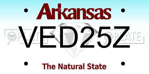 VED25Z Arkansas License Plate